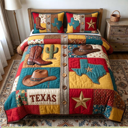 Texas Pride 3-Piece Quilted Bedding Set GFTOTP19074