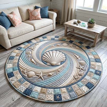 Coastal Whisper Quilted Round Mat GFTOTP19144