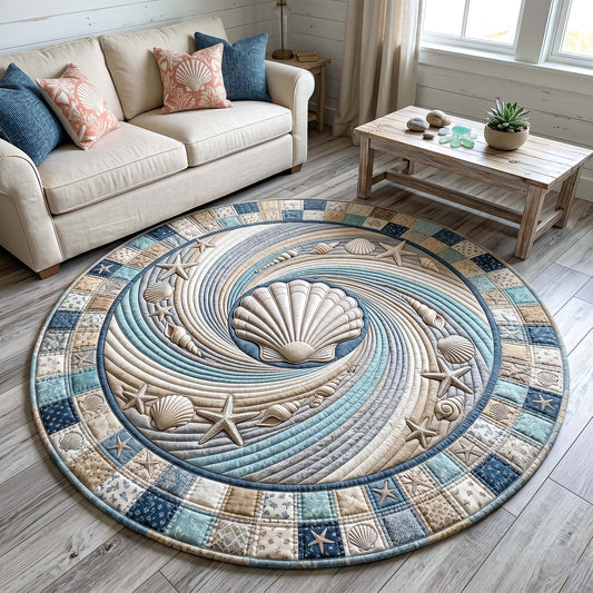 Coastal Whisper Quilted Round Mat GFTOTP19144