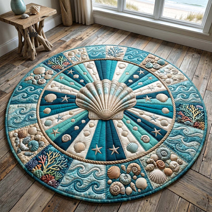 Coastal Whisper Quilted Round Mat GFTOTP19147