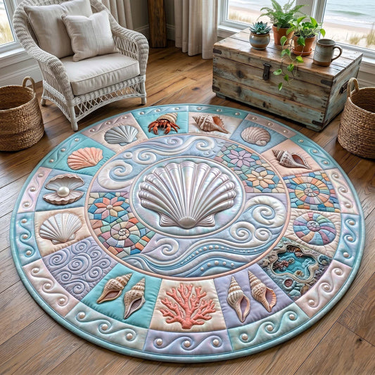 Coastal Whisper Quilted Round Mat GFTOTP19148