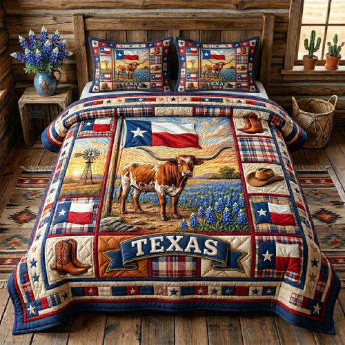 Texas Pride 3-Piece Quilted Bedding Set GFTOTP19150