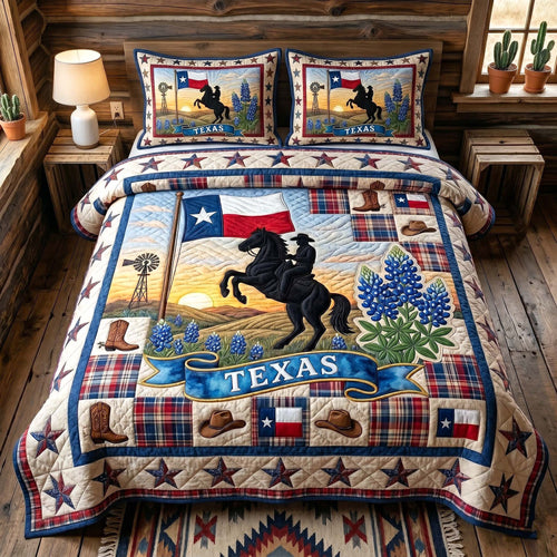 Texas Pride 3-Piece Quilted Bedding Set GFTOTP19151