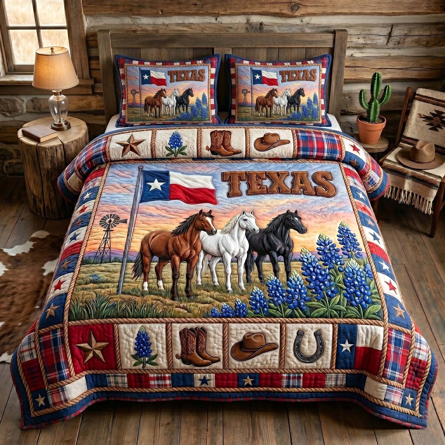 Texas Pride 3-Piece Quilted Bedding Set GFTOTP19155