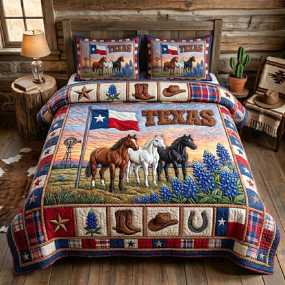 Texas Pride 3-Piece Quilted Bedding Set GFTOTP19155