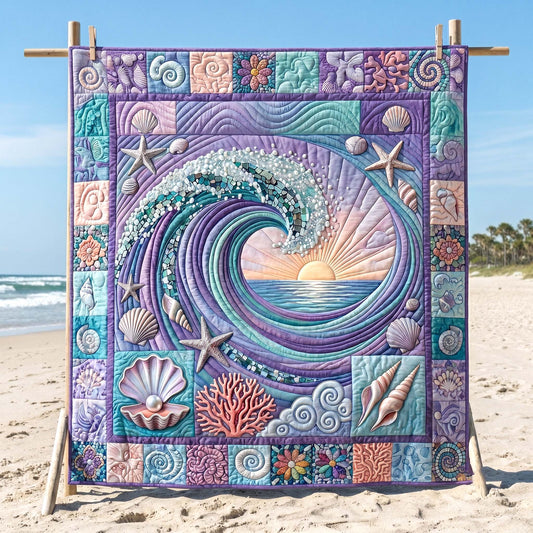 Coastal Whisper Quilted Blanket GFTOTP19163