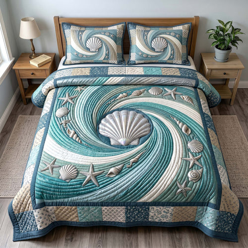 Coastal Whisper 3-Piece Quilted Bedding Set GFTOTP19190