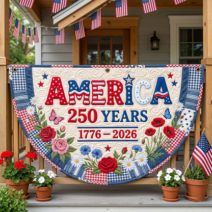 Americana Blooms Fan Flag GFTOTP19221
