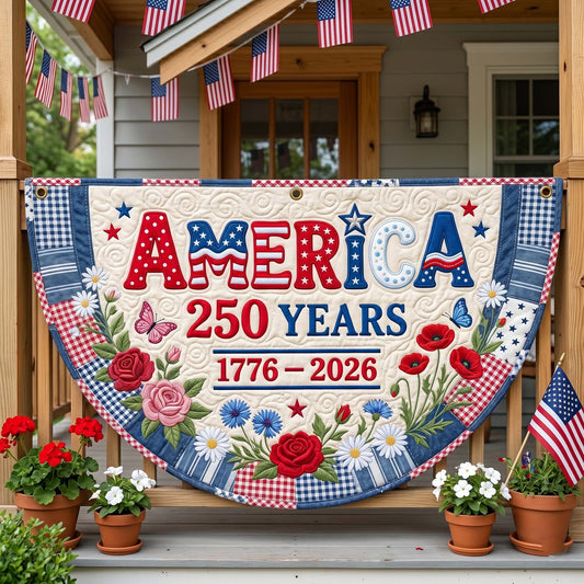Americana Blooms Fan Flag GFTOTP19221