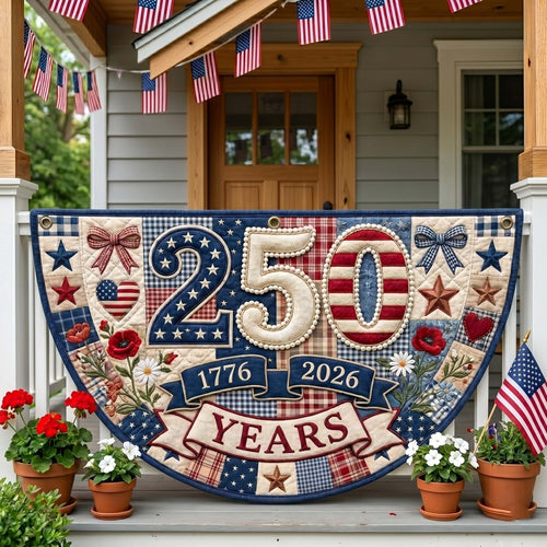 Americana Blooms Fan Flag GFTOTP19222
