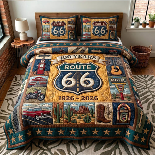 Route 66 Centennial 3-Piece Quilted Bedding Set GFTOTP19296