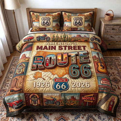 Route 66 Centennial 3-Piece Quilted Bedding Set GFTOTP19297