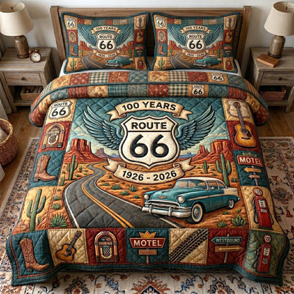Route 66 Centennial 3-Piece Quilted Bedding Set GFTOTP19298