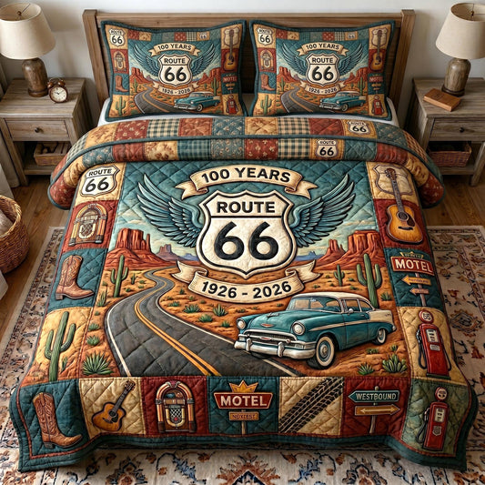 Route 66 Centennial 3-Piece Quilted Bedding Set GFTOTP19298