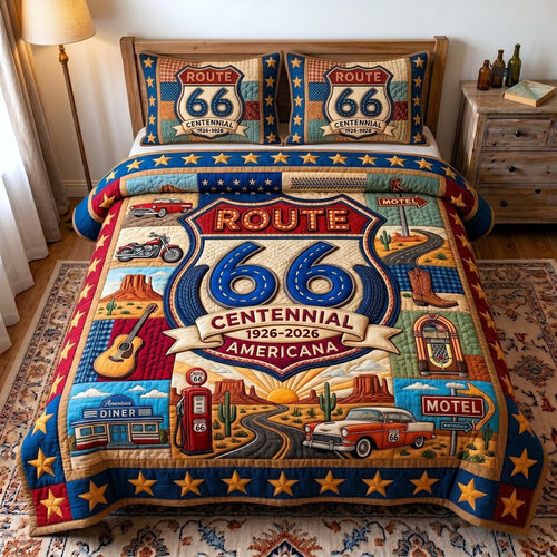 Route 66 Centennial 3-Piece Quilted Bedding Set GFTOTP19299