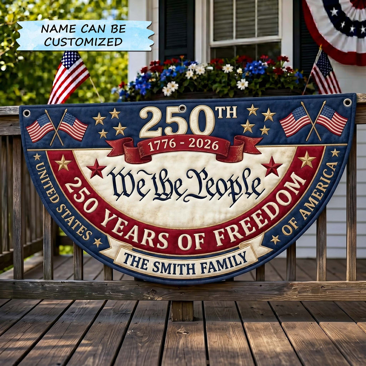 Patriotic Spirit Fan Flag QTCUZ GFTOTP19358