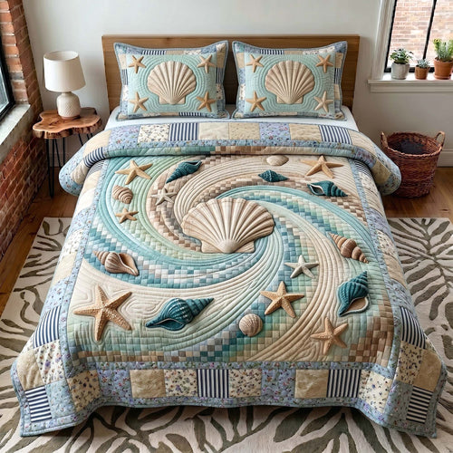 Coastal Whisper 3-Piece Quilted Bedding Set GFTOTP19363
