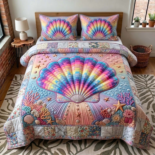 Coastal Whisper 3-Piece Quilted Bedding Set GFTOTP19366