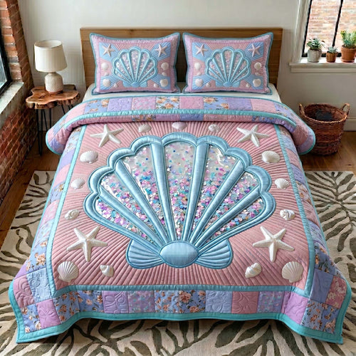 Coastal Whisper 3-Piece Quilted Bedding Set GFTOTP19367