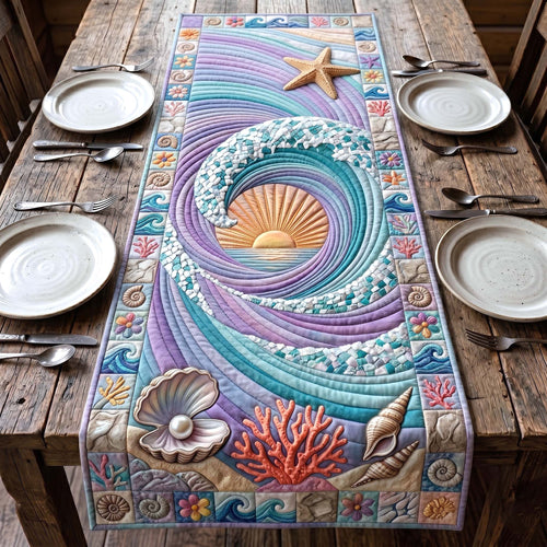 Coastal Whisper Quilted Table Runner GFTOTP19370