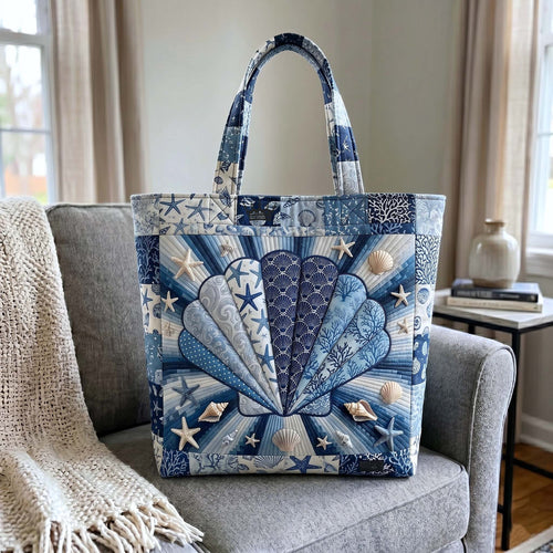 Coastal Whisper Quilted Tote Bag GFTOTP19374