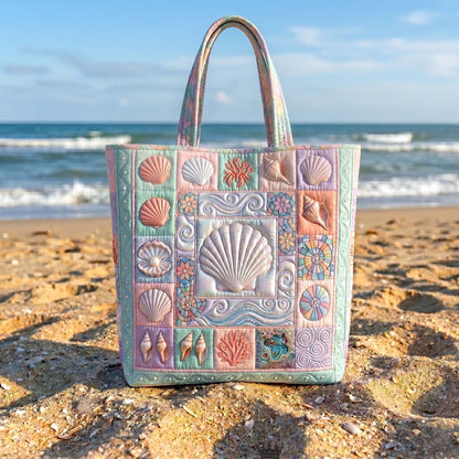 Coastal Whisper Quilted Tote Bag GFTOTP19377