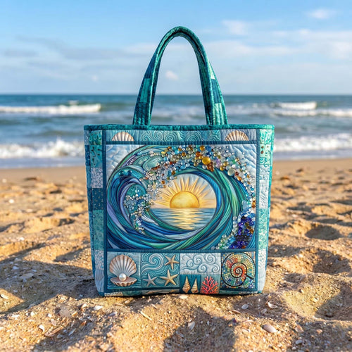 Coastal Whisper Quilted Tote Bag GFTOTP19378