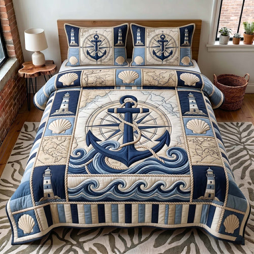 Classic Mariner 3-Piece Quilted Bedding Set GFTOTP19413