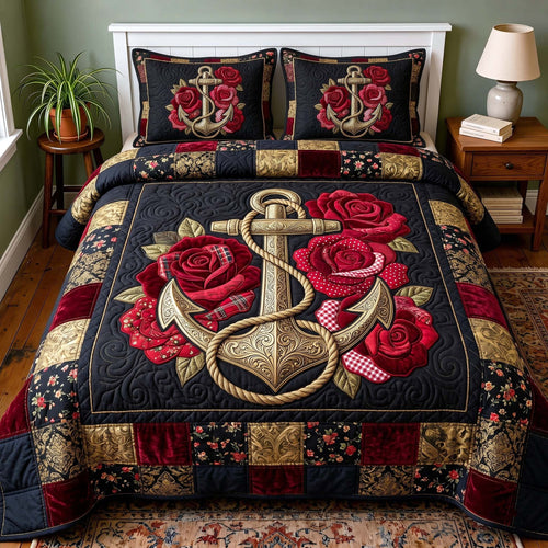 Elegant Anchor 3-Piece Quilted Bedding Set GFTOTP19414