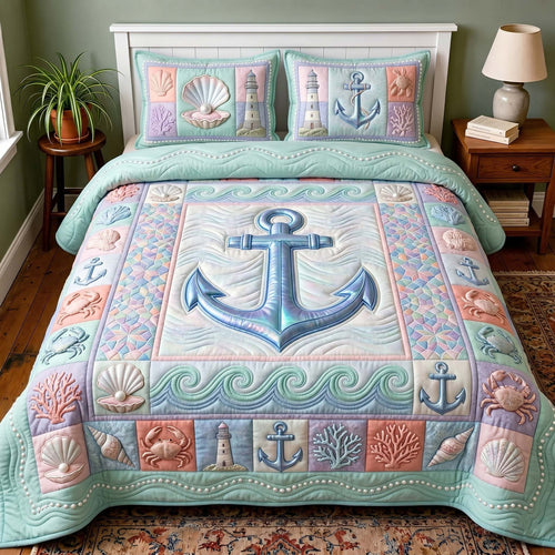 Coastal Harmony 3-Piece Quilted Bedding Set GFTOTP19415