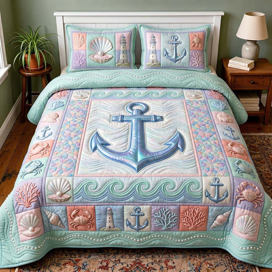 Coastal Harmony 3-Piece Quilted Bedding Set GFTOTP19415