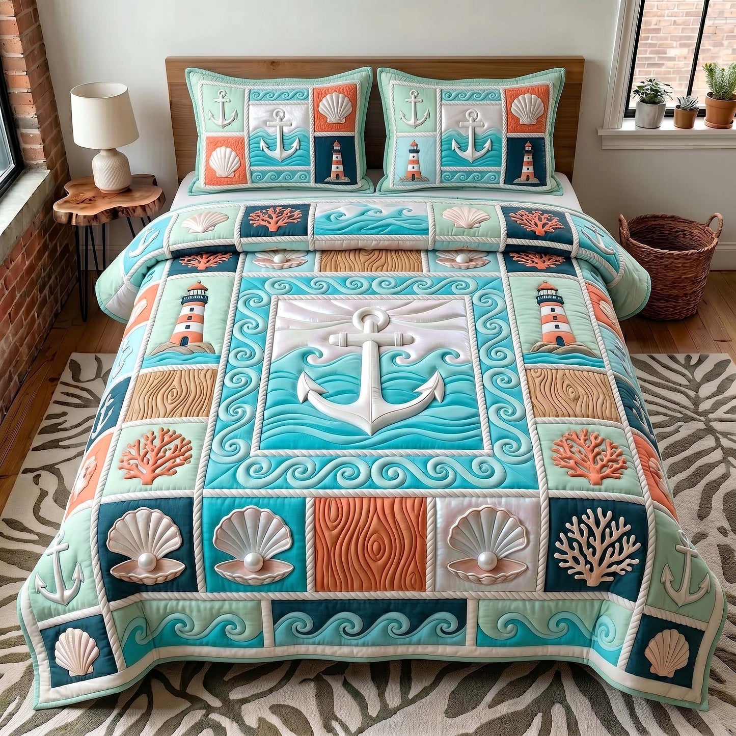 Coastal Harmony 3-Piece Quilted Bedding Set GFTOTP19416