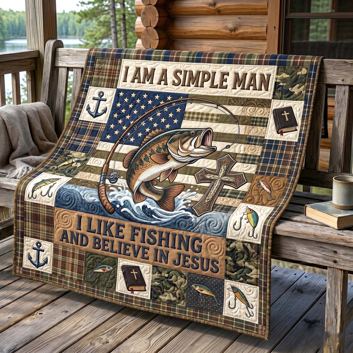 Faithful Fisherman Quilted Blanket GFTOTP19420