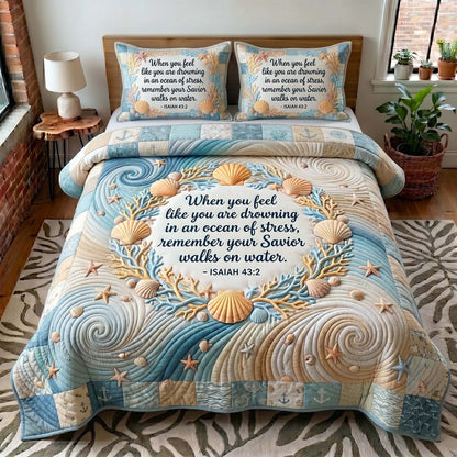 Coastal Blessings 3-Piece Quilted Bedding Set GFTOTP19444