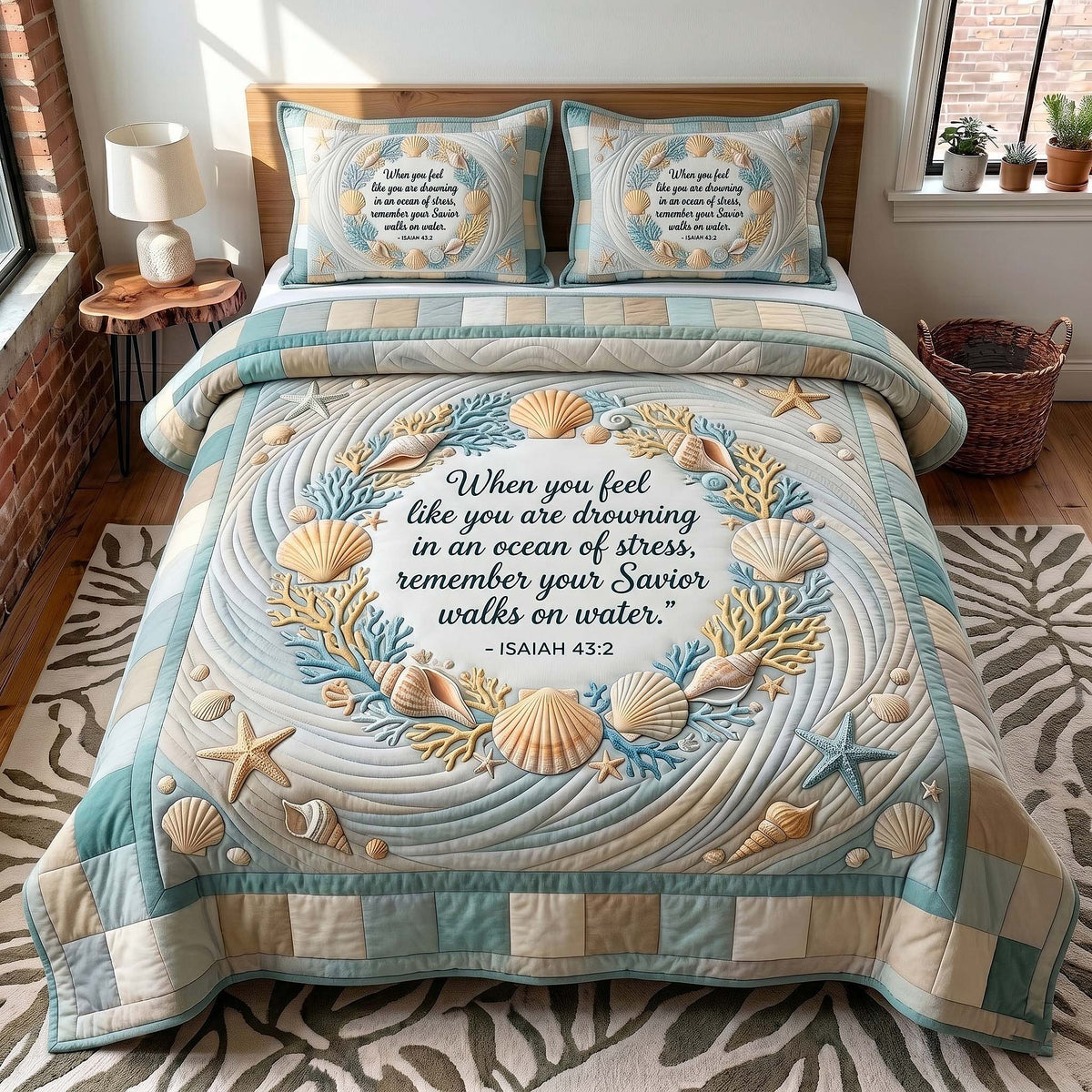 Coastal Blessings 3-Piece Quilted Bedding Set GFTOTP19445