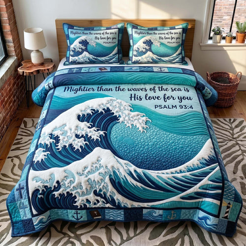 Coastal Blessings 3-Piece Quilted Bedding Set GFTOTP19447