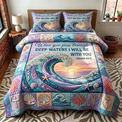 Coastal Blessings 3-Piece Quilted Bedding Set GFTOTP19448