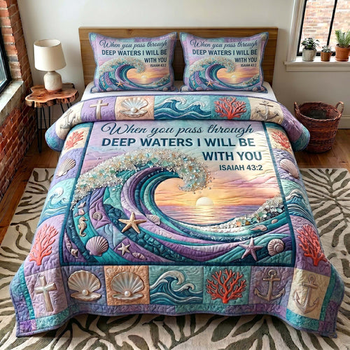 Coastal Blessings 3-Piece Quilted Bedding Set GFTOTP19448