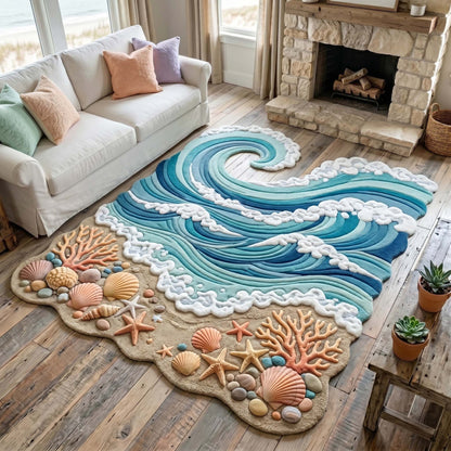 Coastal Whisper Custom Shape Area Rug GFTOTP19472
