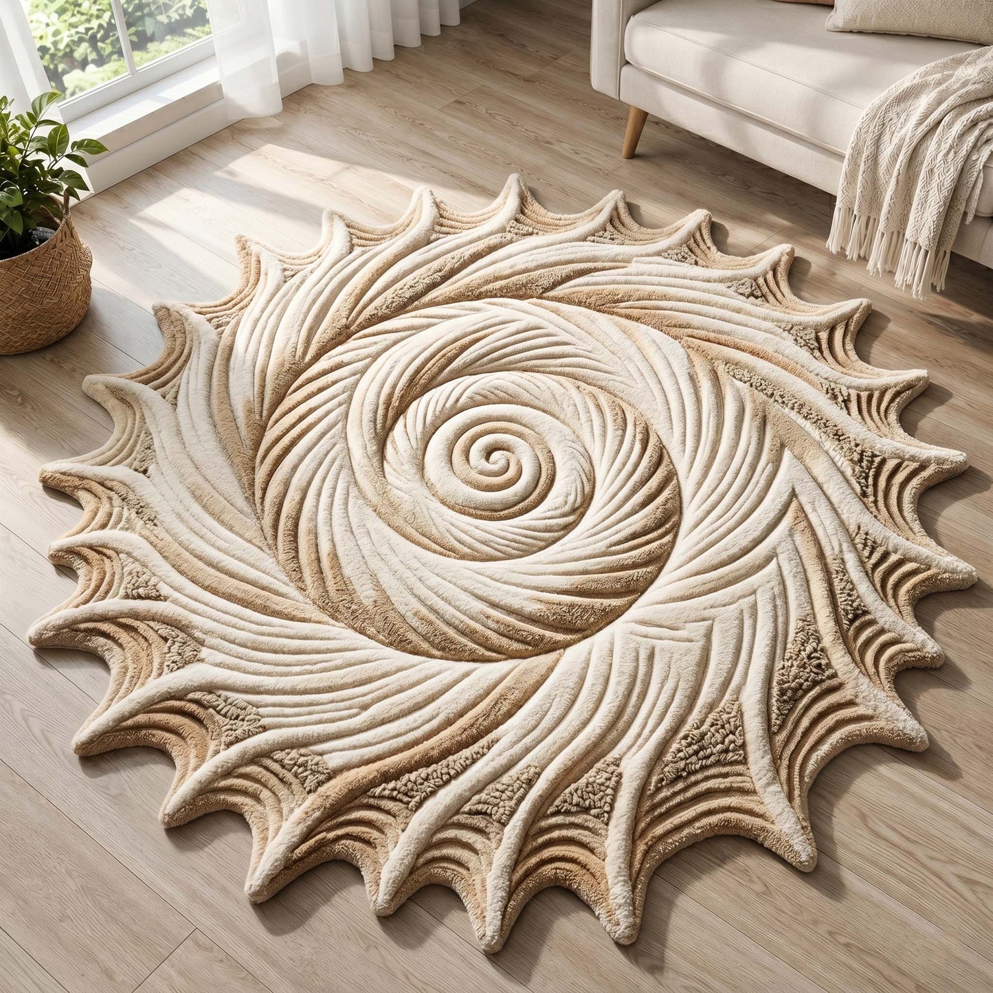 Coastal Whisper Custom Shape Area Rug GFTOTP19474