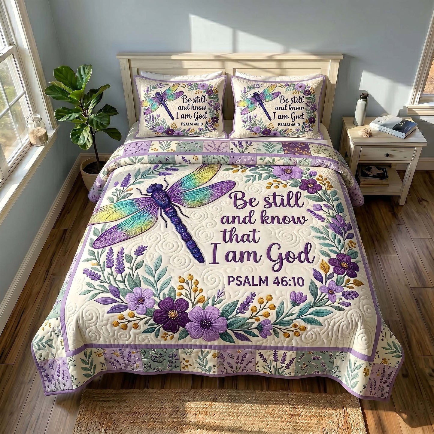 Grace In Flight 3-Piece Quilted Bedding Set GFTOTP19484