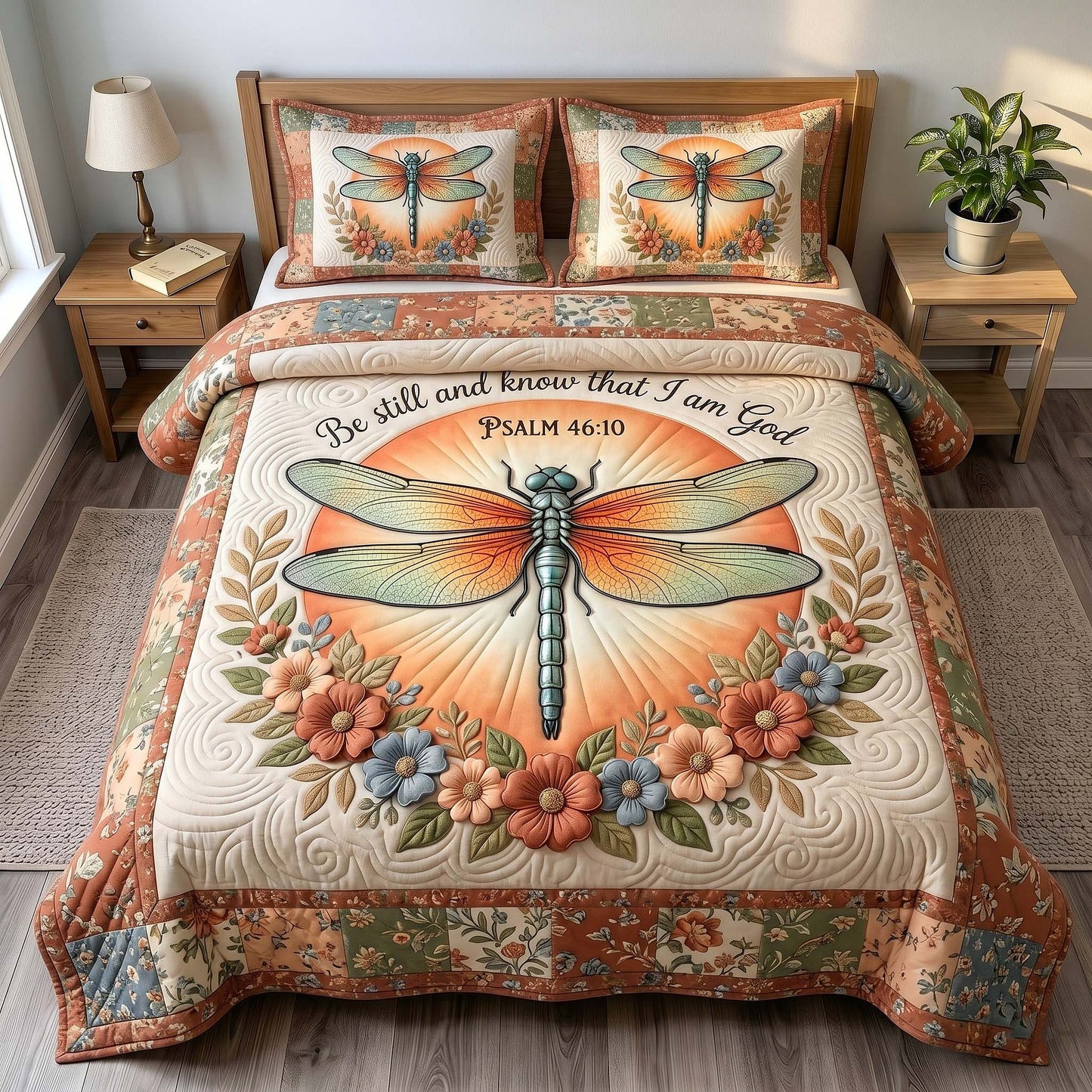 Grace In Flight 3-Piece Quilted Bedding Set GFTOTP19485
