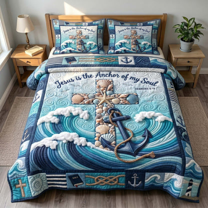 Ocean Grace 3-Piece Quilted Bedding Set GFTOTP19507