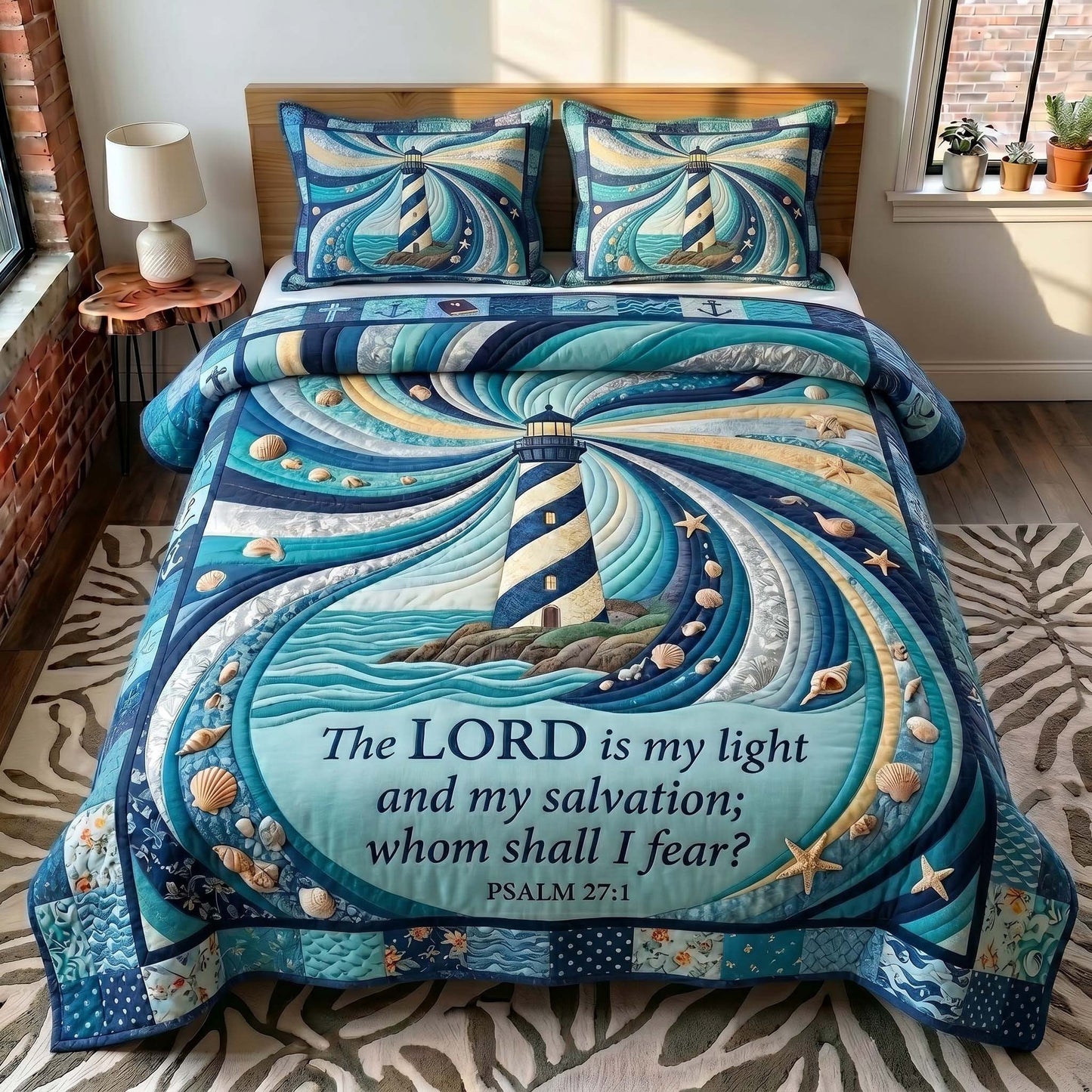 Ocean Grace 3-Piece Quilted Bedding Set GFTOTP19509