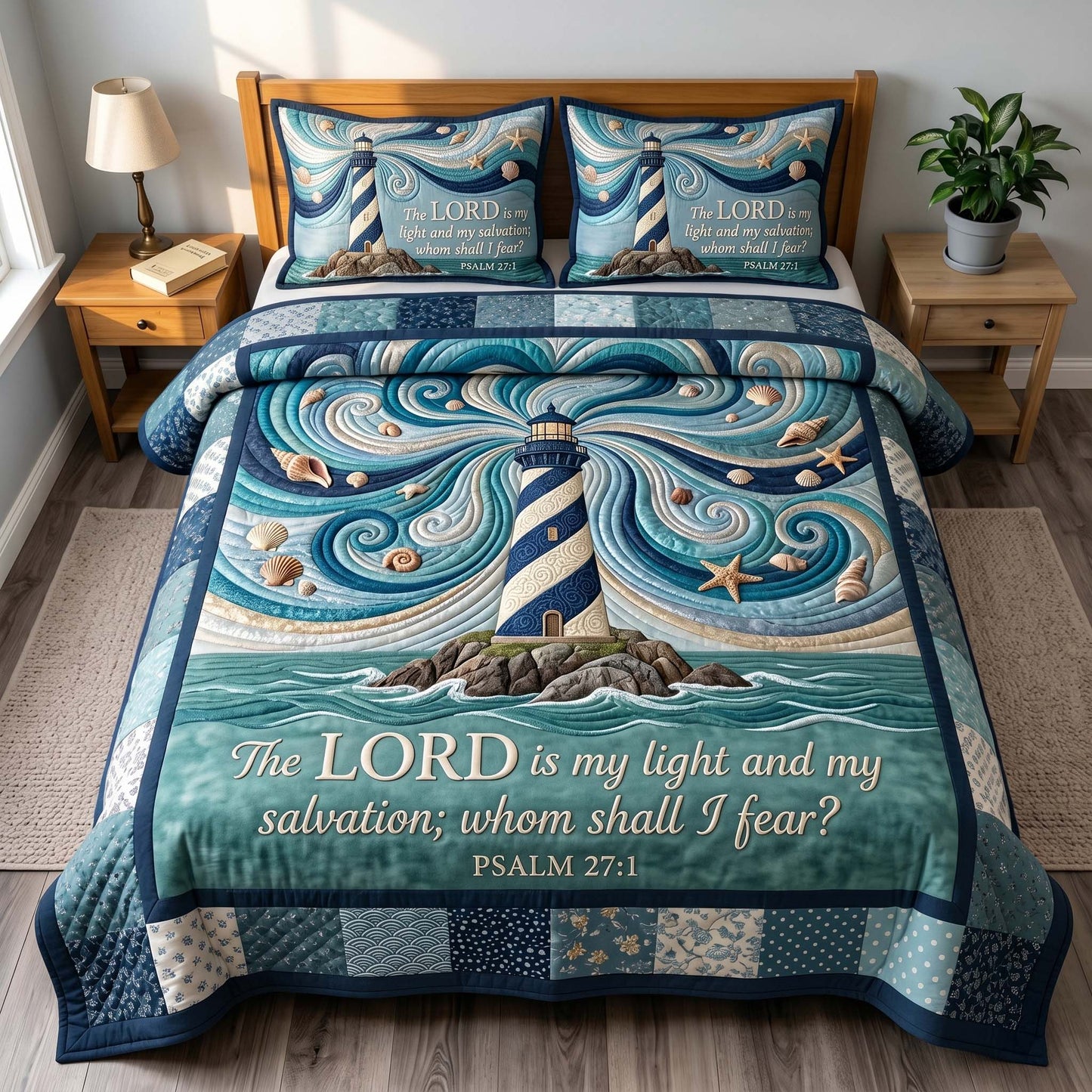 Ocean Grace 3-Piece Quilted Bedding Set GFTOTP19510