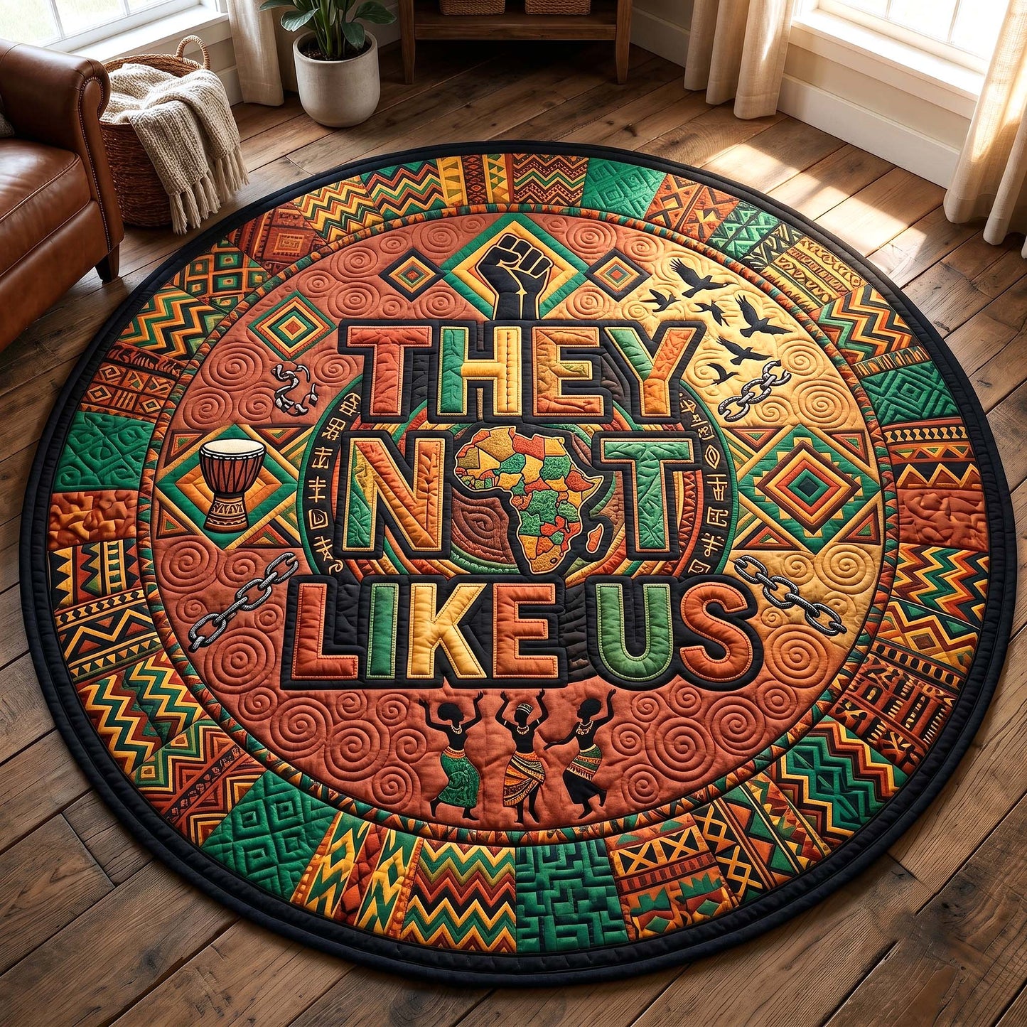 They Not Like Us Quilted Round Mat GFTOTP19552