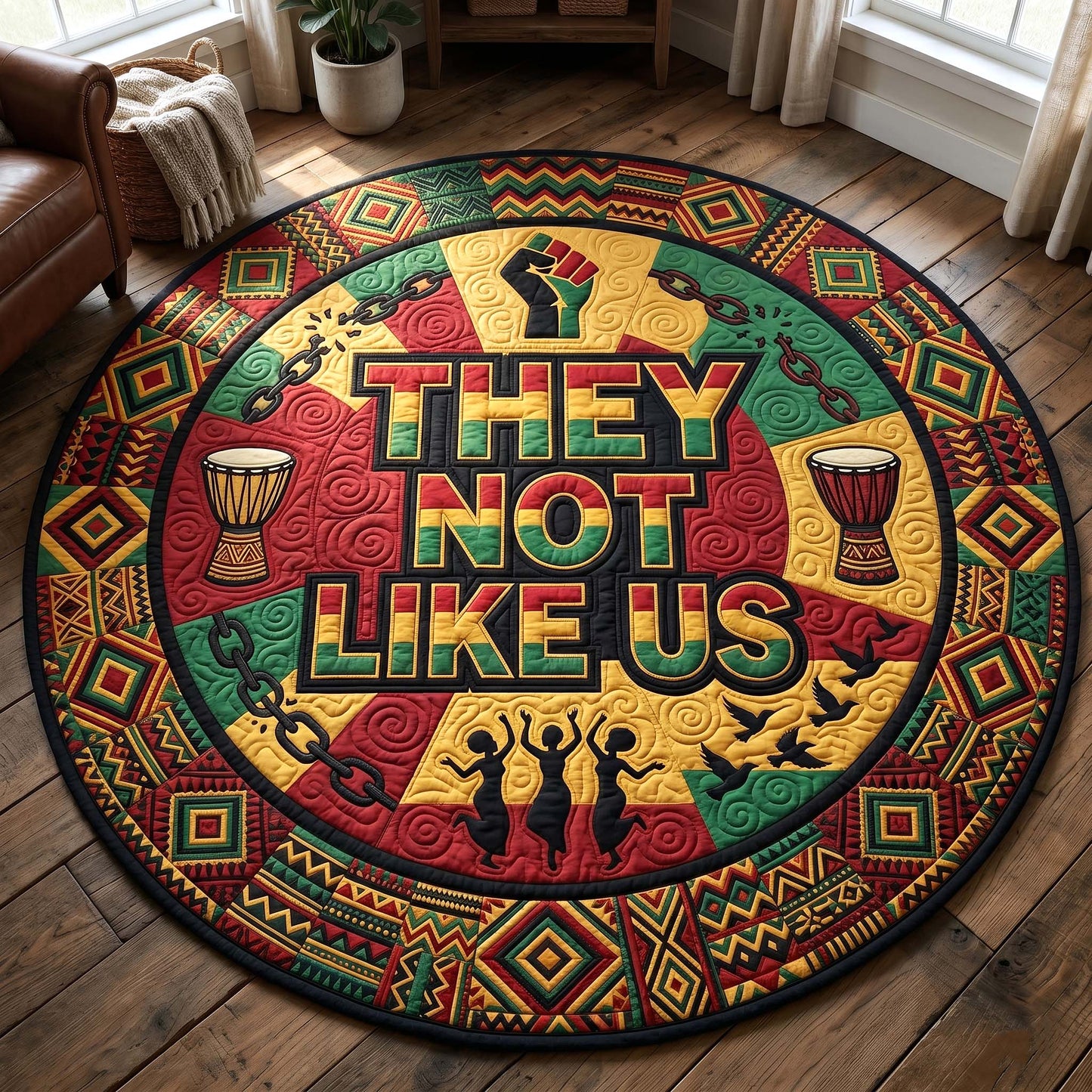They Not Like Us Quilted Round Mat GFTOTP19554