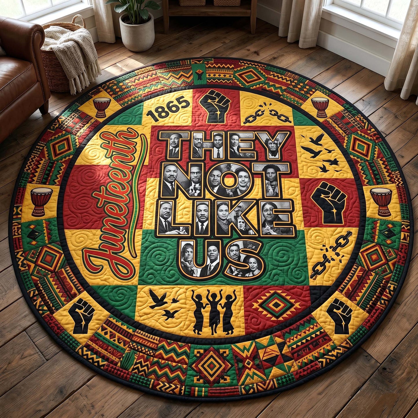 They Not Like Us Quilted Round Mat GFTOTP19555