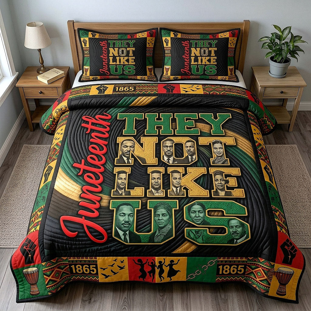 They Not Like Us 3-Piece Quilted Bedding Set GFTOTP19558