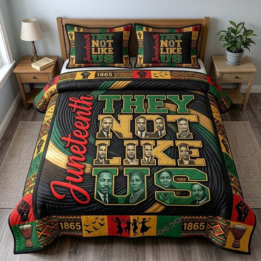 They Not Like Us 3-Piece Quilted Bedding Set GFTOTP19558